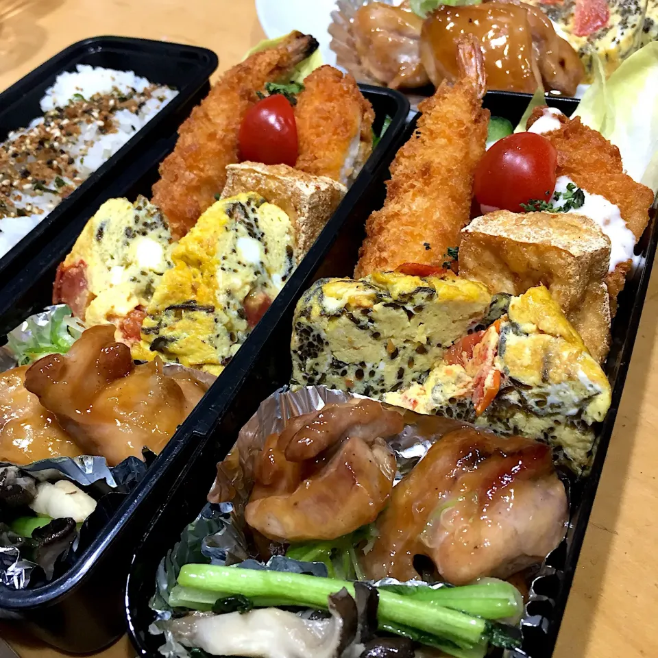 Snapdishの料理写真:今日の親父弁当！|沖縄「ピロピロ」ライフさん