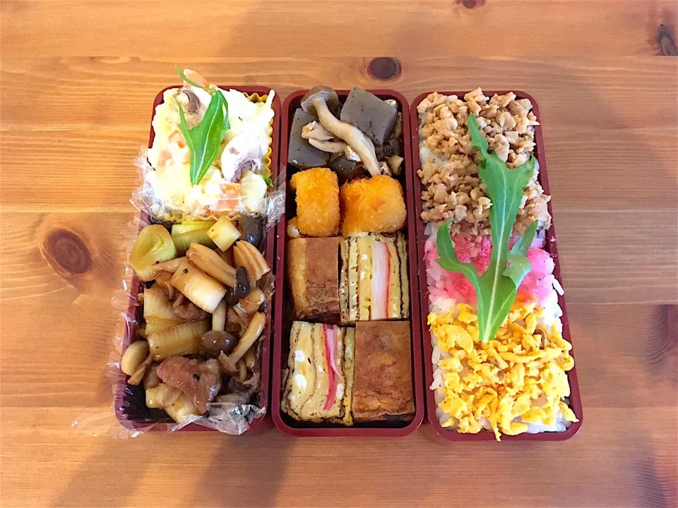 ねぎコロ肉炒め弁当|Emi Mikadoさん