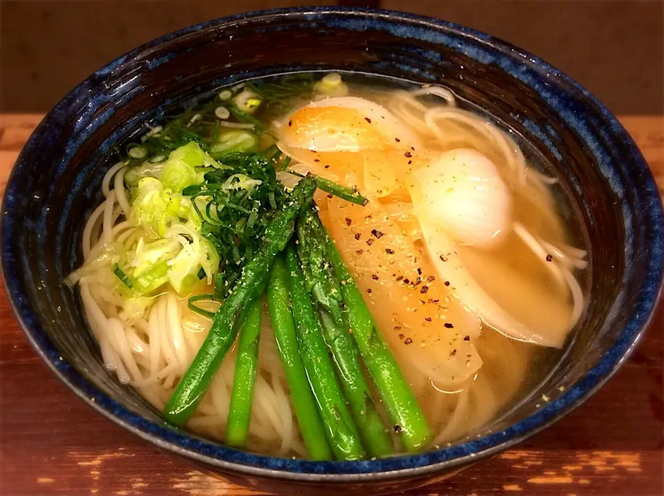 新玉バター醤油温めん2|半田手延べそうめんの店 阿波や壱兆さん