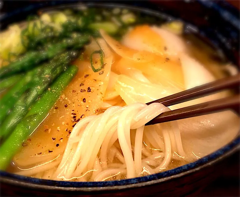 新玉バター醤油温めん3|半田手延べそうめんの店 阿波や壱兆さん