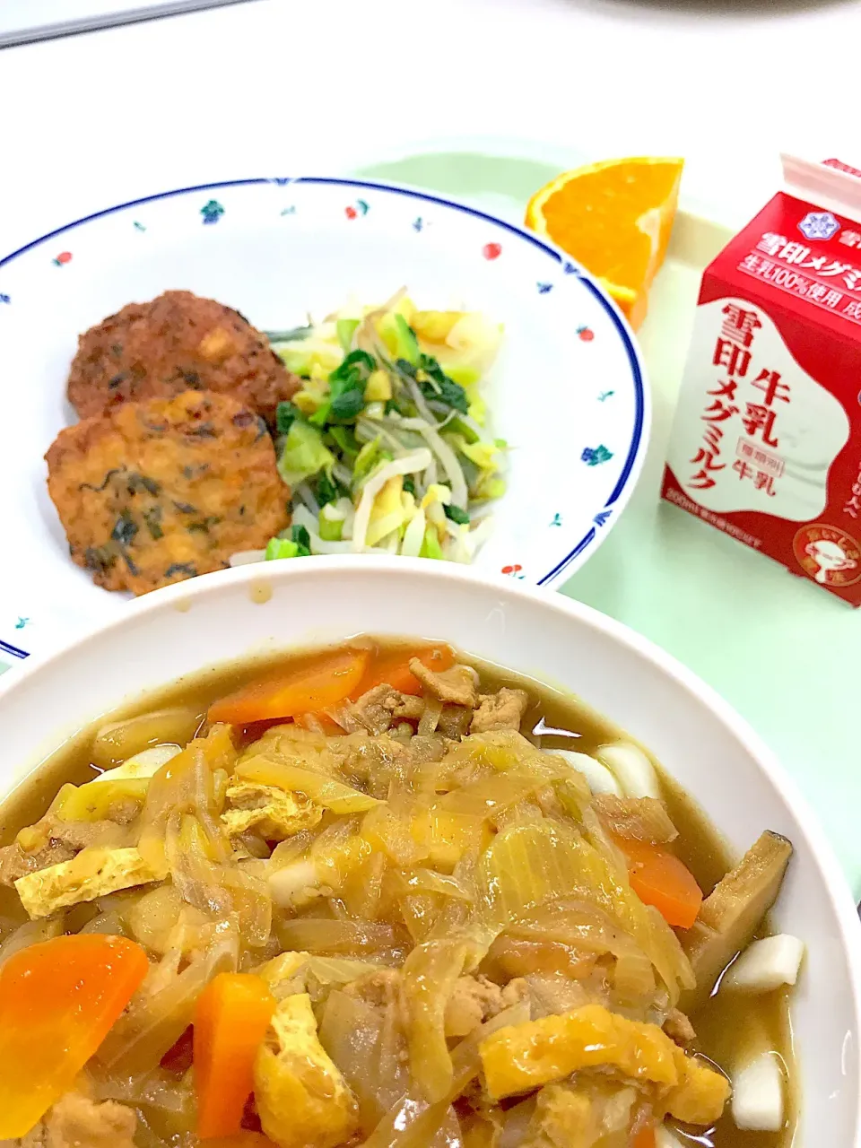 カレーうどん。豆腐ナゲット|Namiさん