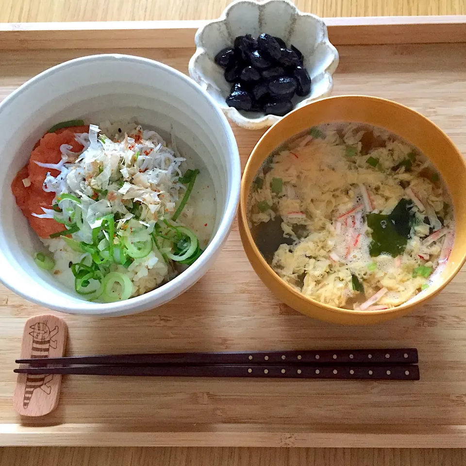 明太とろろ丼☺︎|むーさん