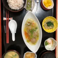 Snapdishの料理写真:退院日朝ごはん|どどさん