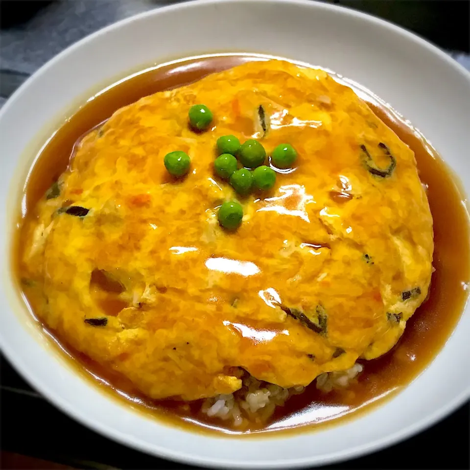 今夜は天津飯🎵 安定の美味しさです😋✨|ギムレットさん