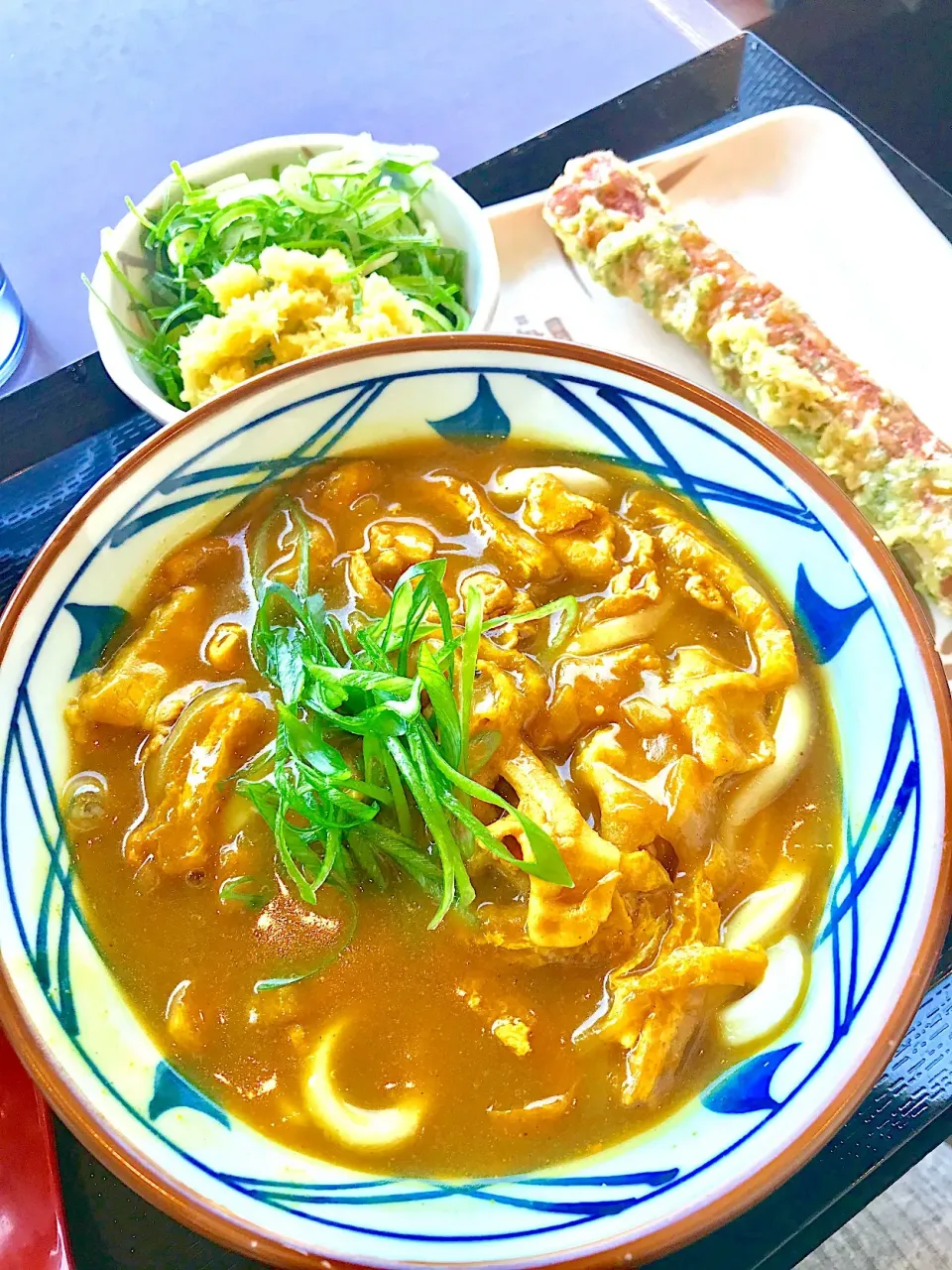 カレーうどんとちくわ磯辺揚げ|yさん