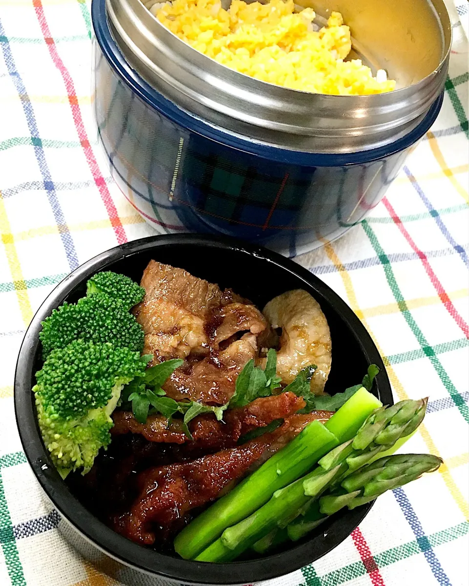 今日のパパ弁当は生姜焼き丼💕|key♪さん