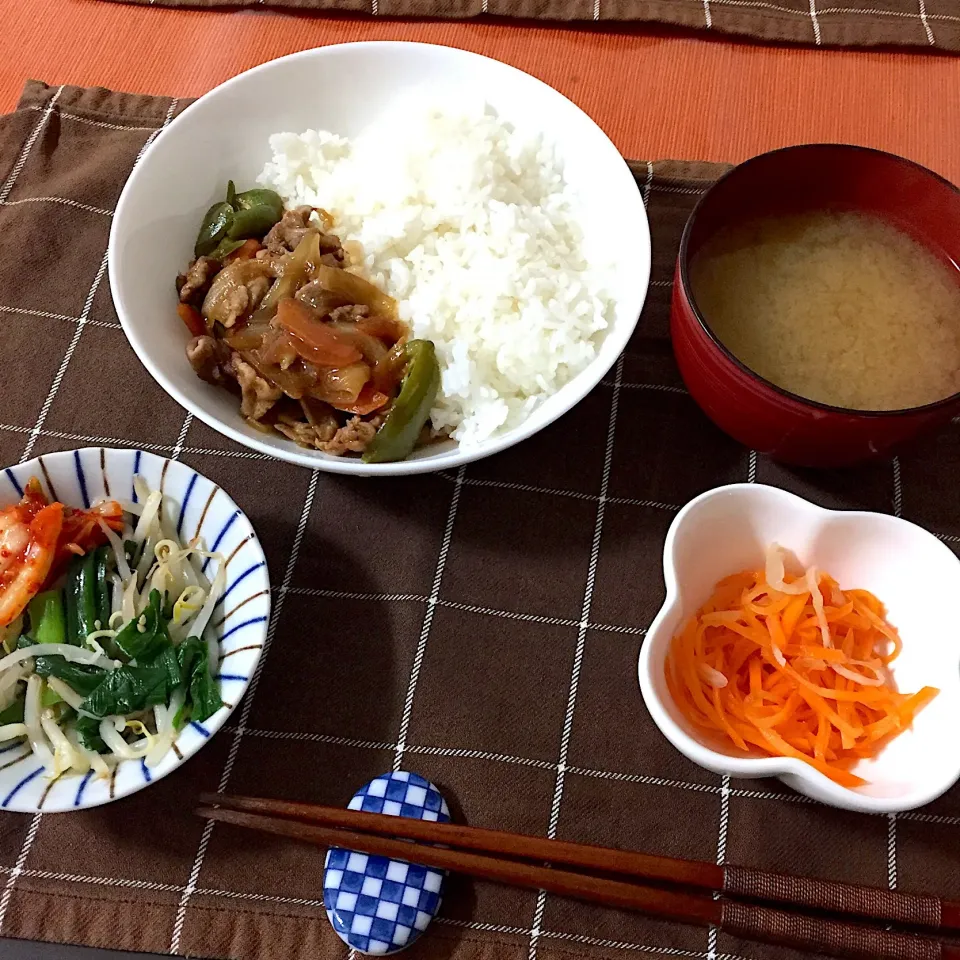 Snapdishの料理写真:豚肉の甘酢炒めメシ|あーしょかぽんさん