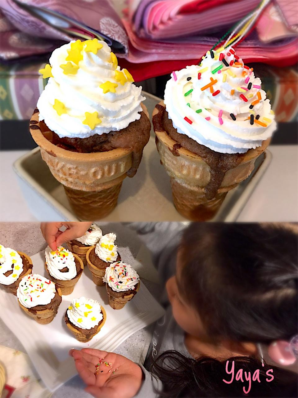アイスクリームコーンカップケーキ Yaya Snapdish スナップディッシュ Id 9qwq8a