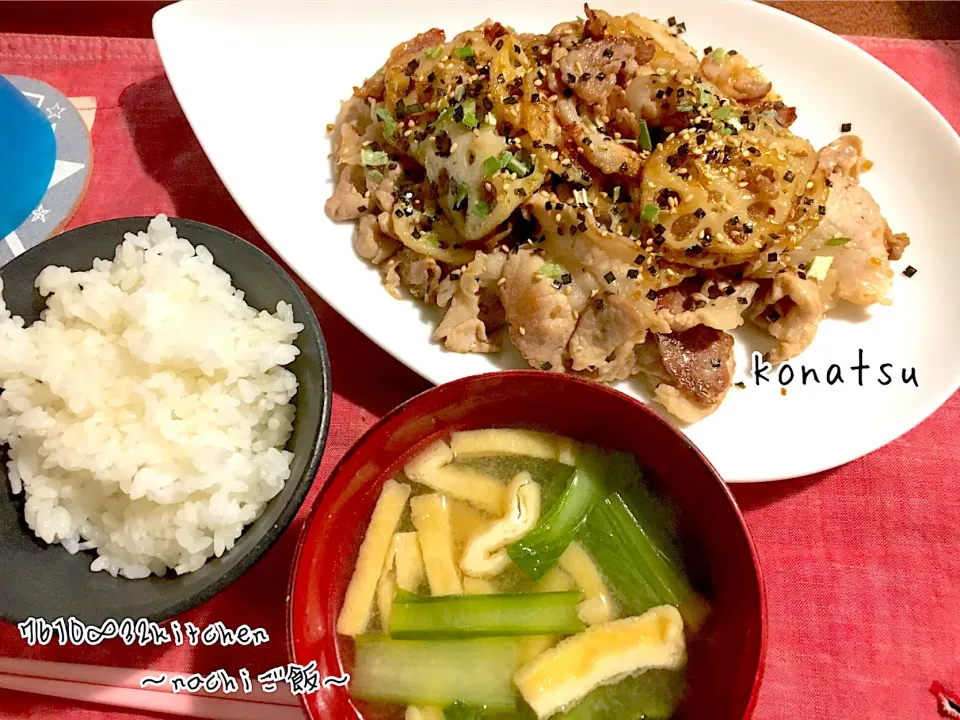 豚こまと蓮根のビネガー炒め
 #cookingram  #instafood  #snapdish  #お家ご飯 #習い事前ご飯 #運動部男子  #バスケ部  #食べ盛り  #アスリートご飯|nachiさん