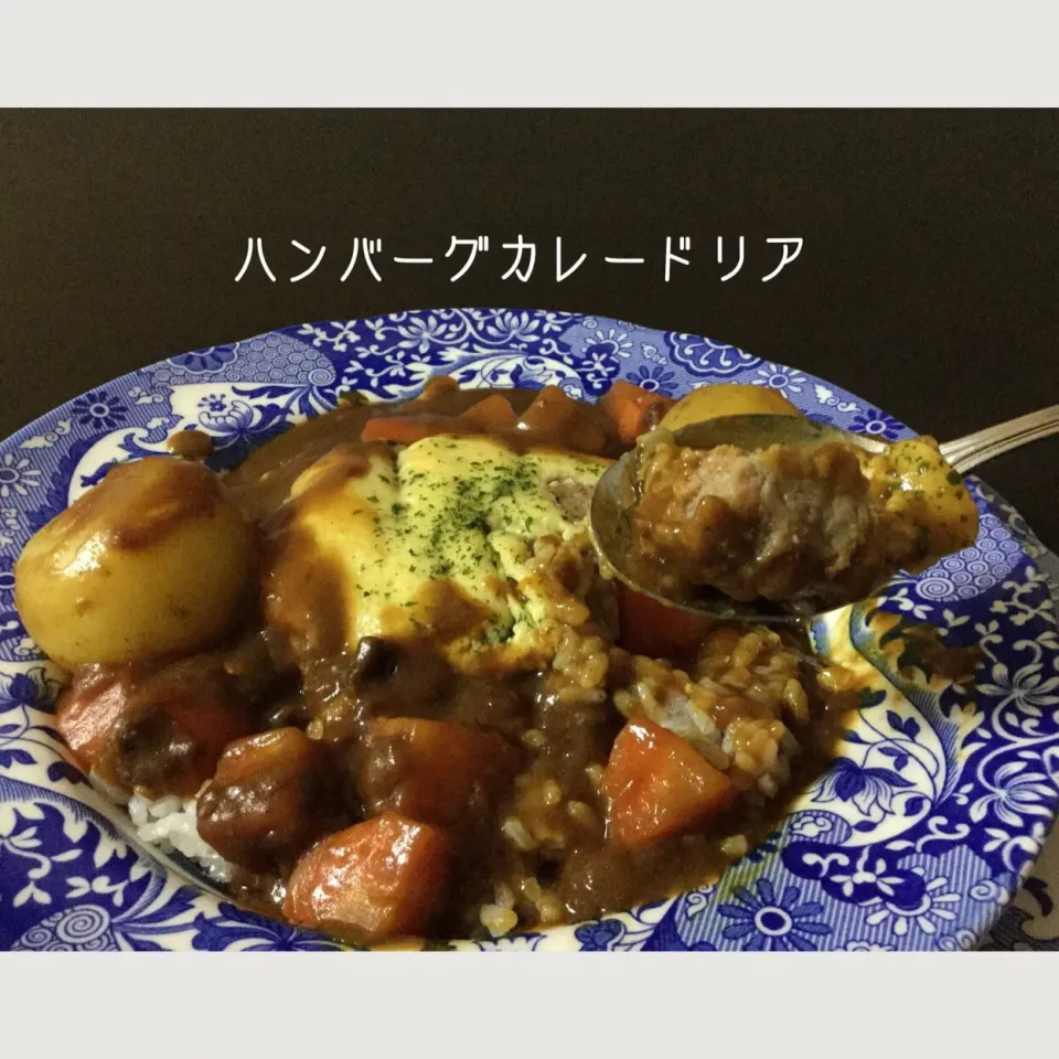 Snapdishの料理写真:ハンバーグカレードリア|浦島太郎さん