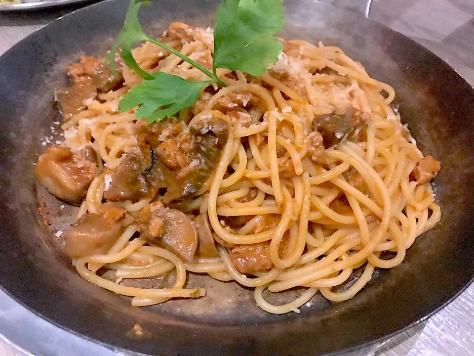 Mushroom & sausage pasta|Sky Blueさん