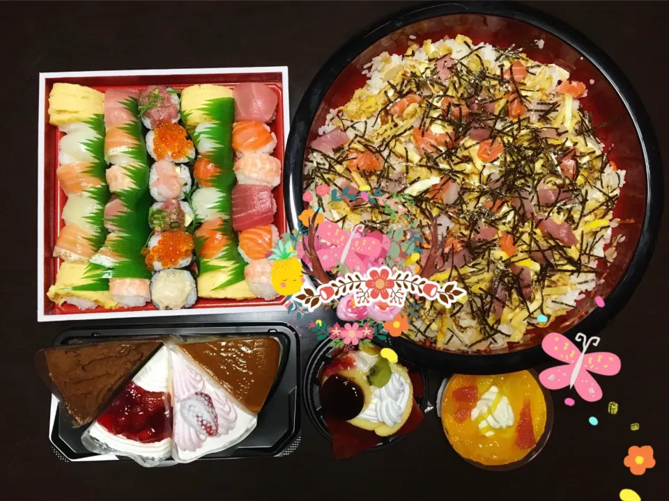 Snapdishの料理写真:おひな祭りのご飯😋🎎💝|Porr Ishidaさん