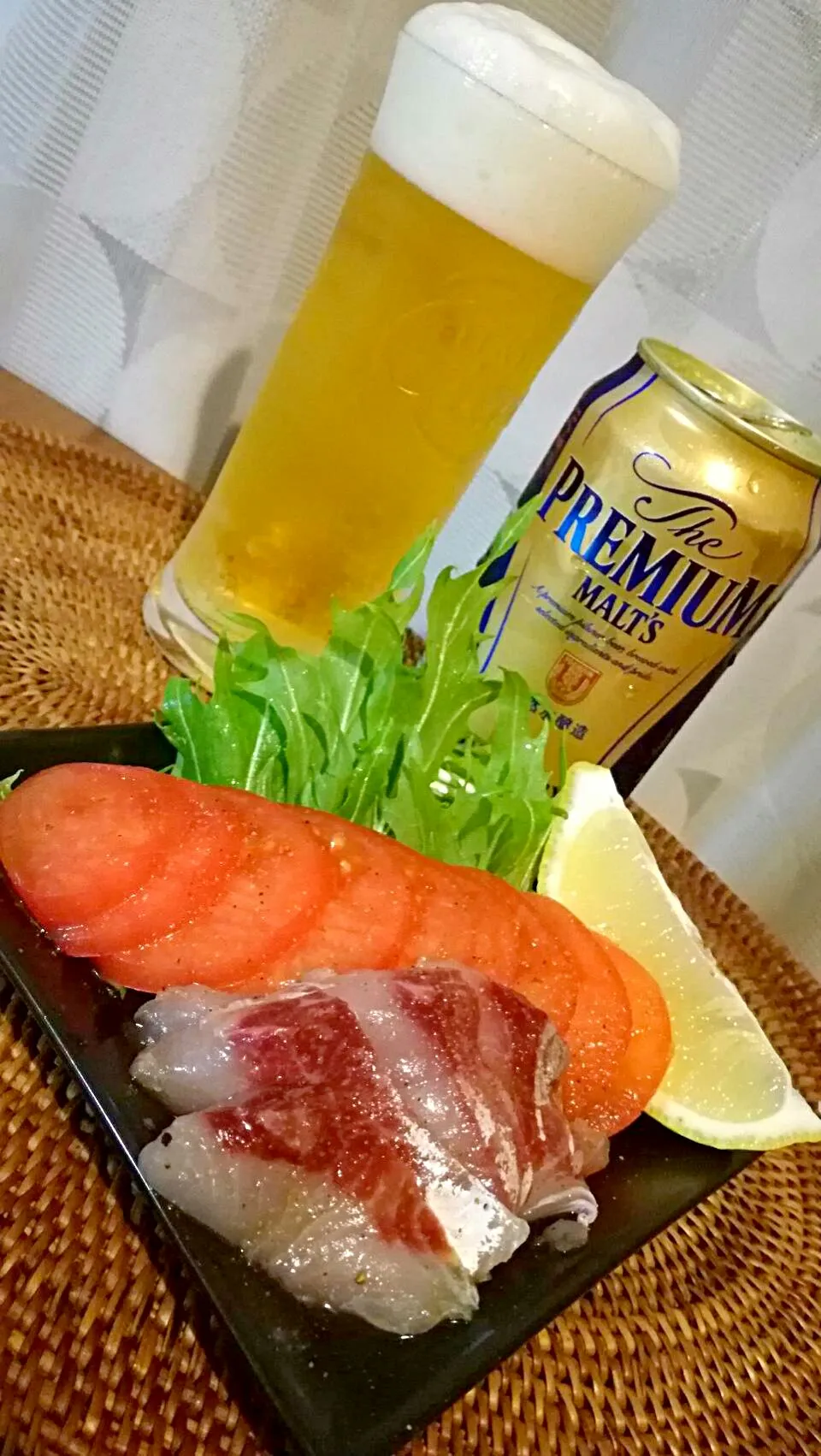 Snapdishの料理写真:ボラのカルパッチョ😋✨🍻🎶
刺身用ボラ半身で198円😲安っ！
おさしみとカルパッチョにしましたが、こちらのほうが美味しかったです😊|アイさん