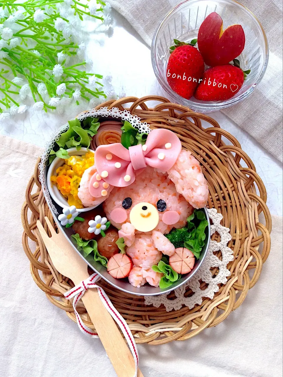 ぼんぼんりぼんちゃんな幼稚園弁当♡ #お子さまごはん  #キャラ弁  #お昼ご飯  #幼稚園弁当  #子どものお弁当  #お弁当  #こどもごはん  #キャラご飯  #サンリオ  #ぼんぼんりぼん|Ayumi Furukawaさん