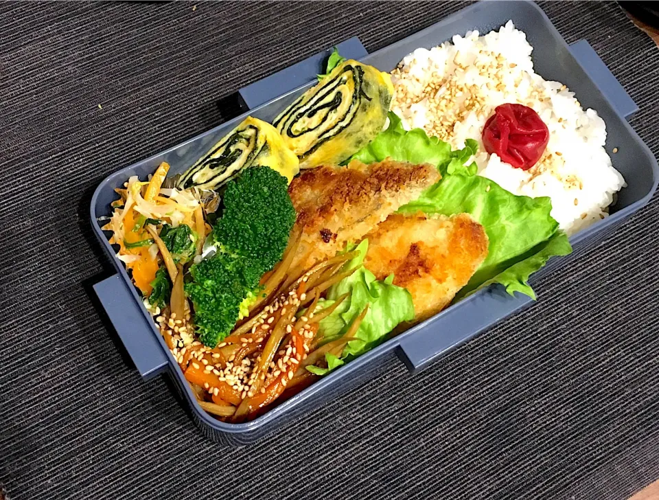 今日の旦那弁当
 #旦那弁当 #アジフライ #オイシックス|Mymさん