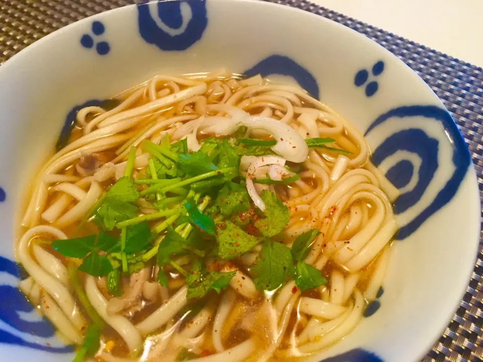 Snapdishの料理写真:20180306🍚今日の旦那さんの夜ごはん🍲
 #旦那さんの夜ごはん #うどん|akiyo22さん