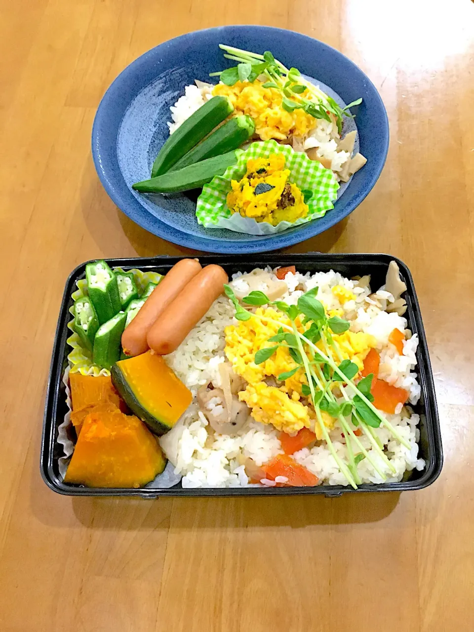 2018/3/7パパ弁&高二長女卒業式参加プレートランチ|あくびママさん