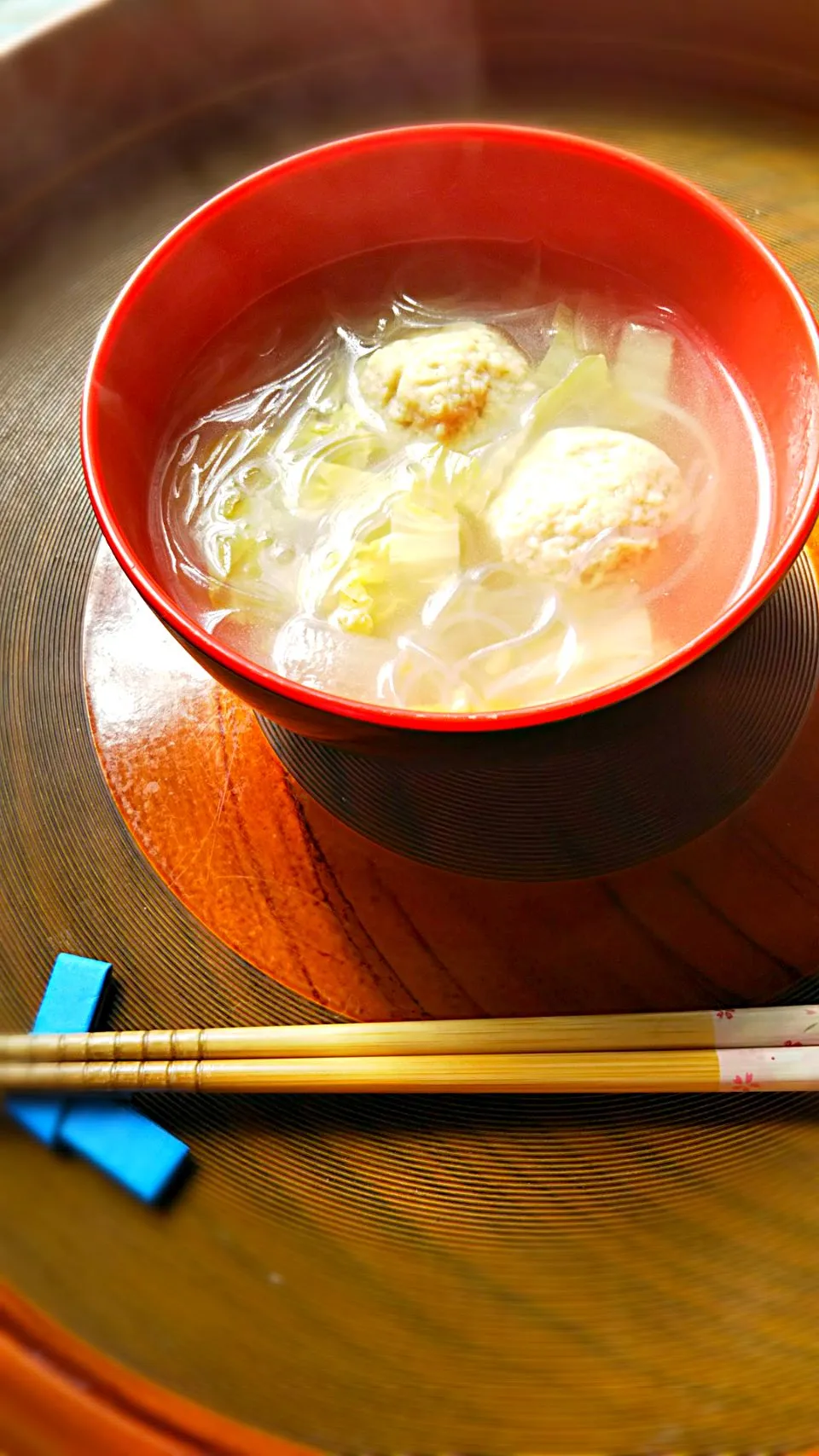 薬膳*鶏団子と緑豆春雨のスープ|みかんさん