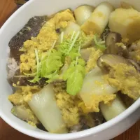 Snapdishの料理写真:生椎茸と下仁田ネギの卵とじ丼|カジータさん