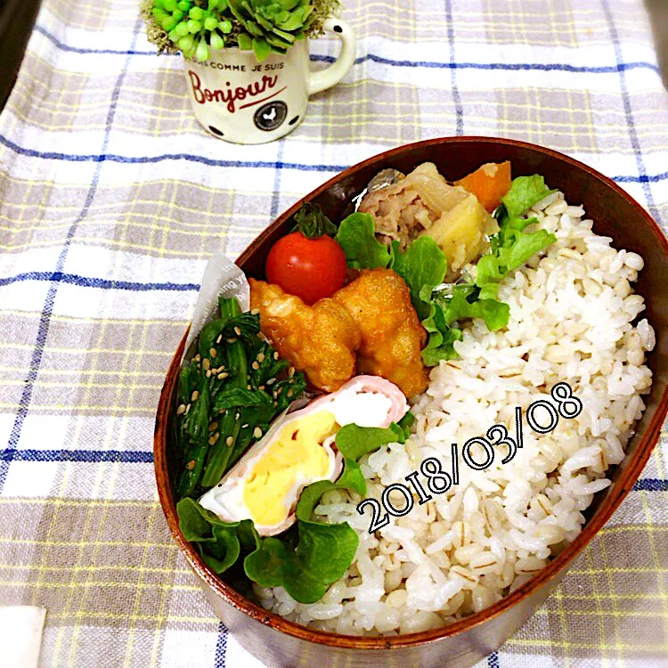 Snapdishの料理写真:2018/03/08❤︎今日のお弁当🍱|makkkkkoさん