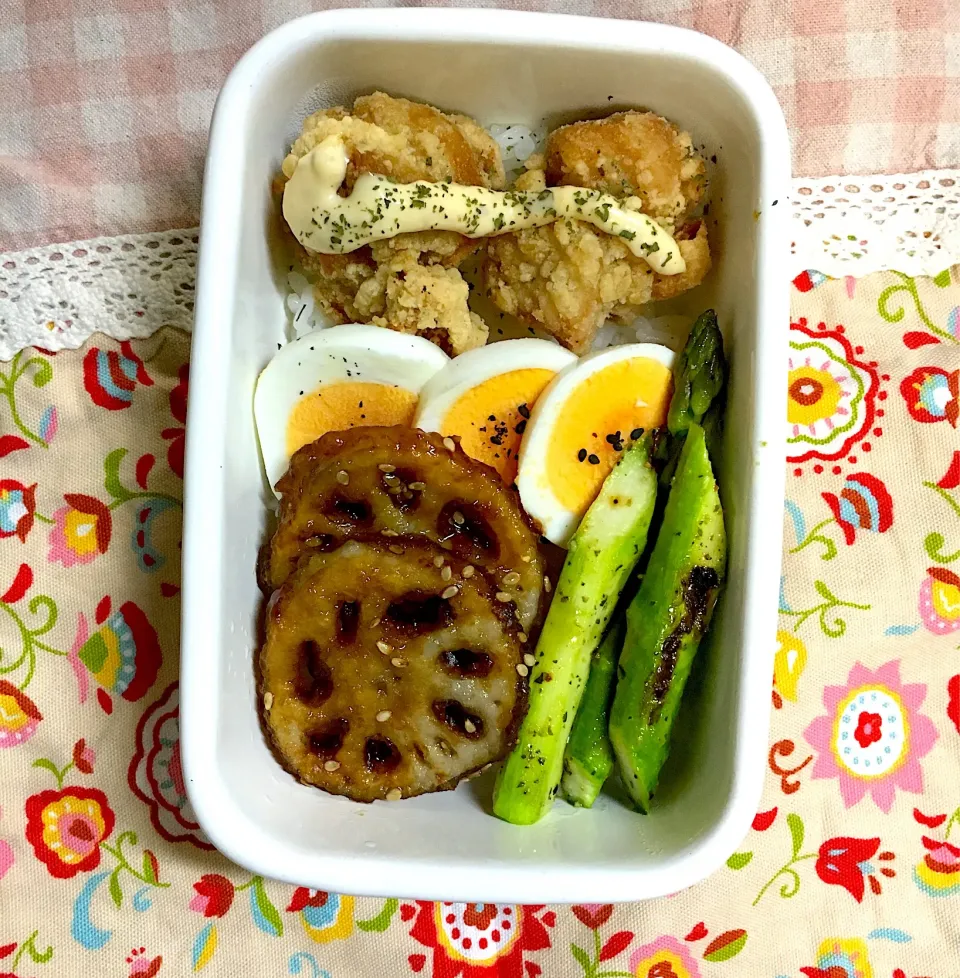 Snapdishの料理写真:年少さん弁当118日目 #野田琺瑯  #わっぱ弁当  #年少さんお弁当  #保温庫弁当  #のっけ弁|チョコらんさん