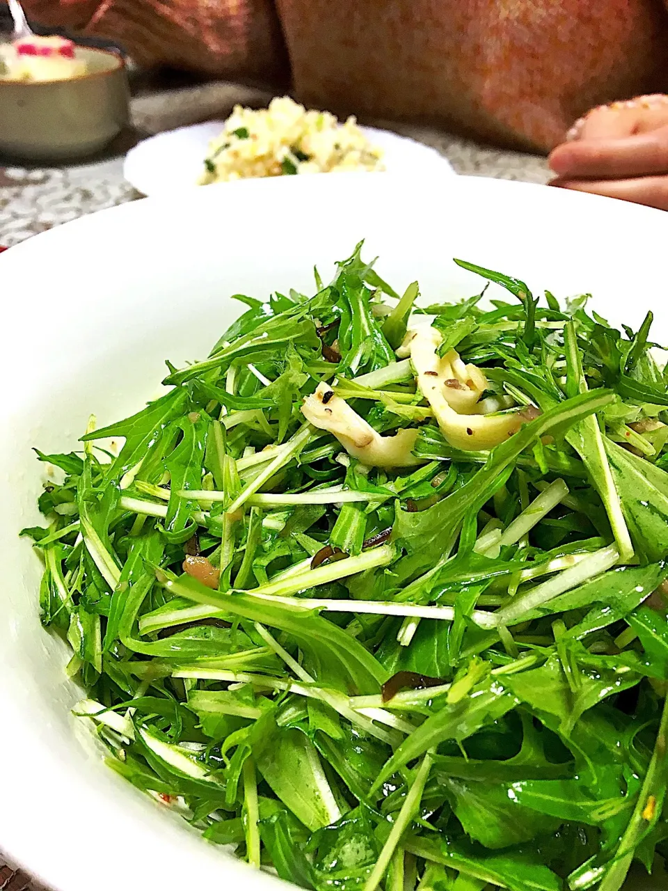 塩昆布とアンチョビで水菜サラダ|ヨシヨシさん