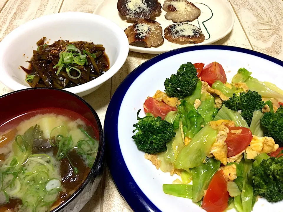 Snapdishの料理写真:今日の男飯(〃ω〃)夕飯全部🎵|ひーちゃんさん