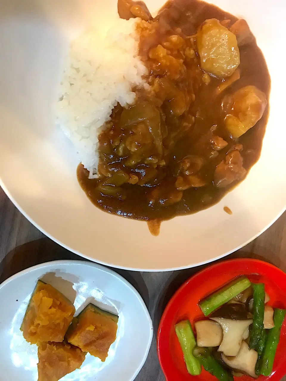 #カレー #エリンギとアスパラのバター醤油炒め|gohankirokuさん