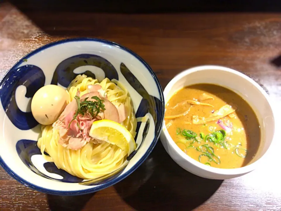 Snapdishの料理写真:純濃煮干 味玉つけ麺@九十九里煮干つけ麺 しな田|morimi32さん