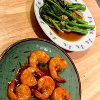 Prawns and Chinese vegetable|Tiffany Hoangさん