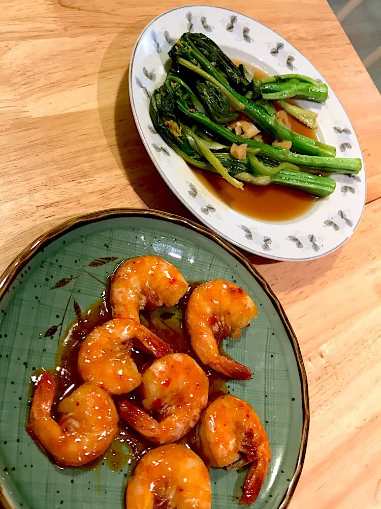 Prawns and Chinese vegetable|Tiffany Hoangさん