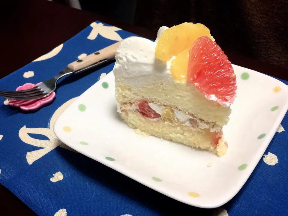 ショートケーキ🍰最後のひと切れ。２日目馴染んで美味しくなりました\( ˆoˆ )/|Aya☺︎さん