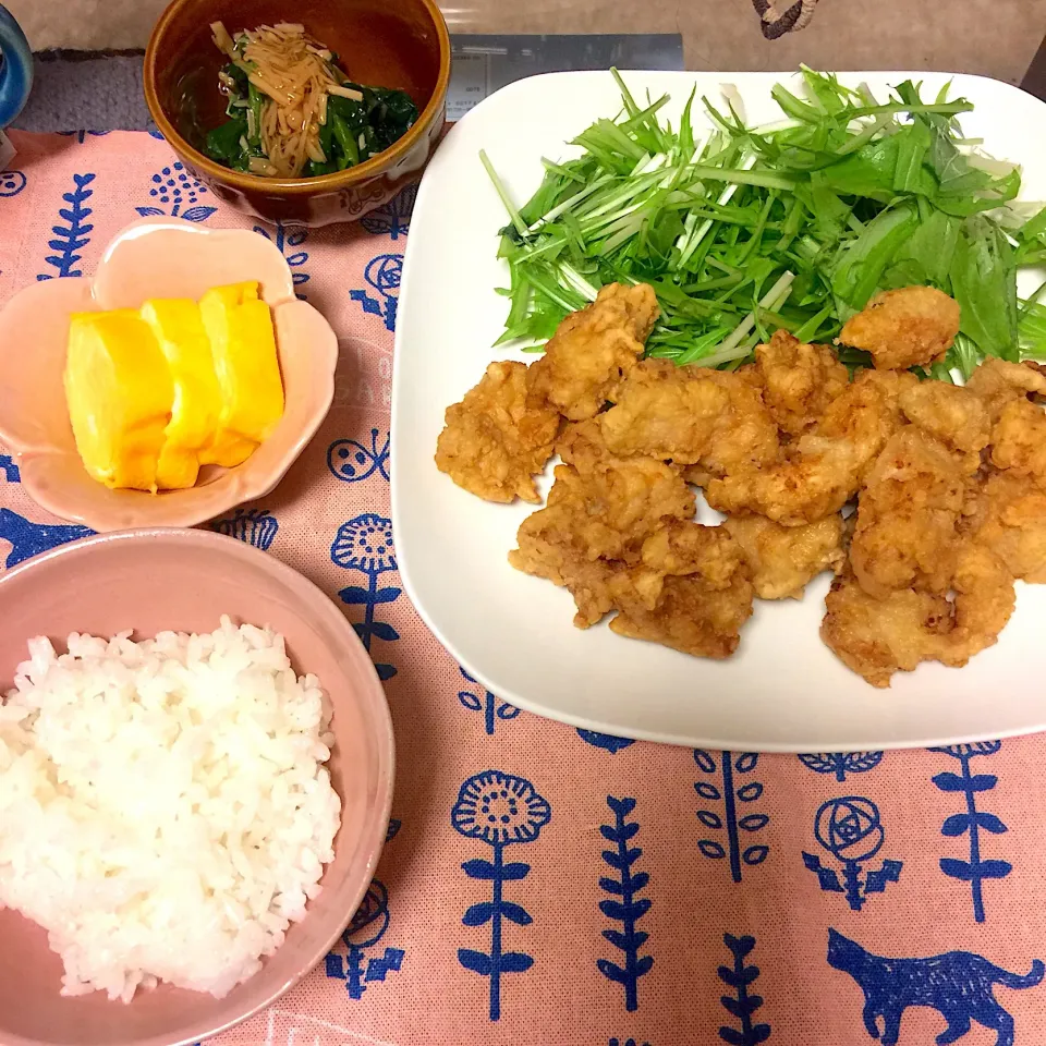 3.10夕飯  鶏のから揚げ|ピカさん