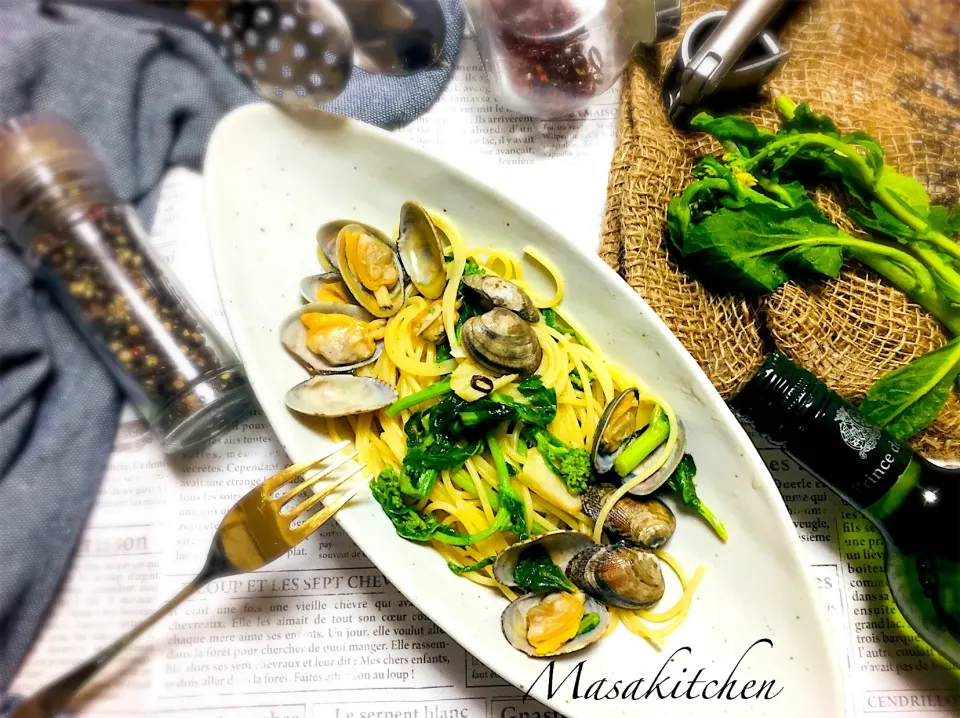 Fieldmustard&clams pasta|Masakiさん