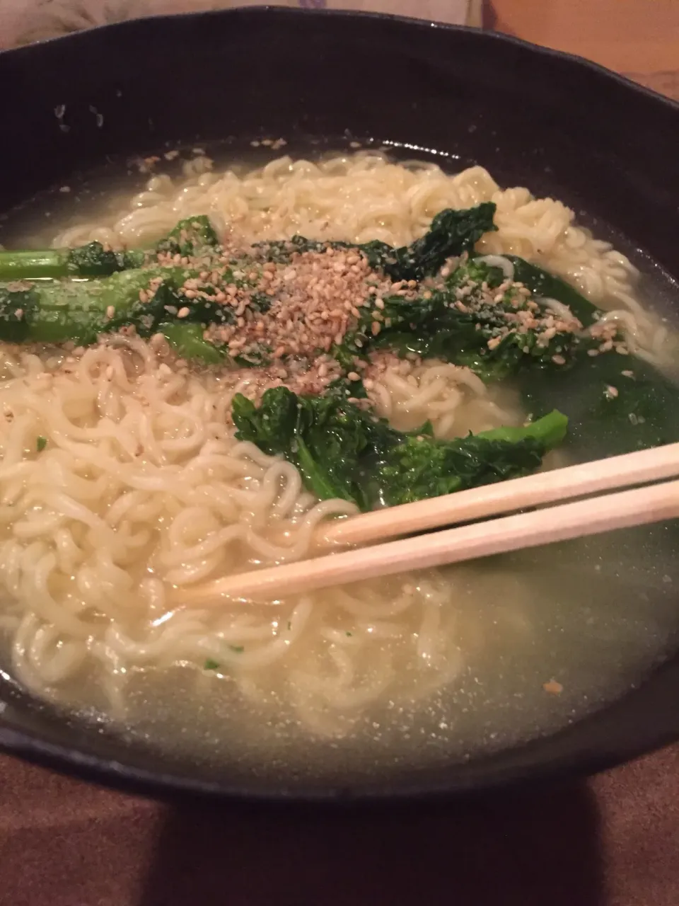 サッポロ一番塩ラーメン 菜の花|にゃふてんさん