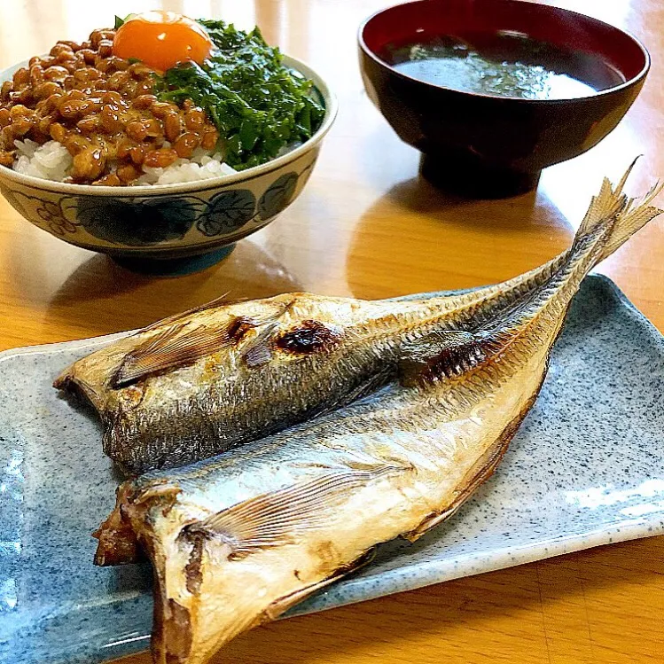 アジの干物朝食|ガク魁‼︎男飯さん