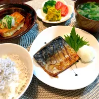 鯖の塩焼き定食😋|さくたんさん