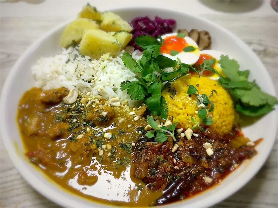 バターチキンカレーと 鯖と白菜カレー|榎木津 礼二郎さん