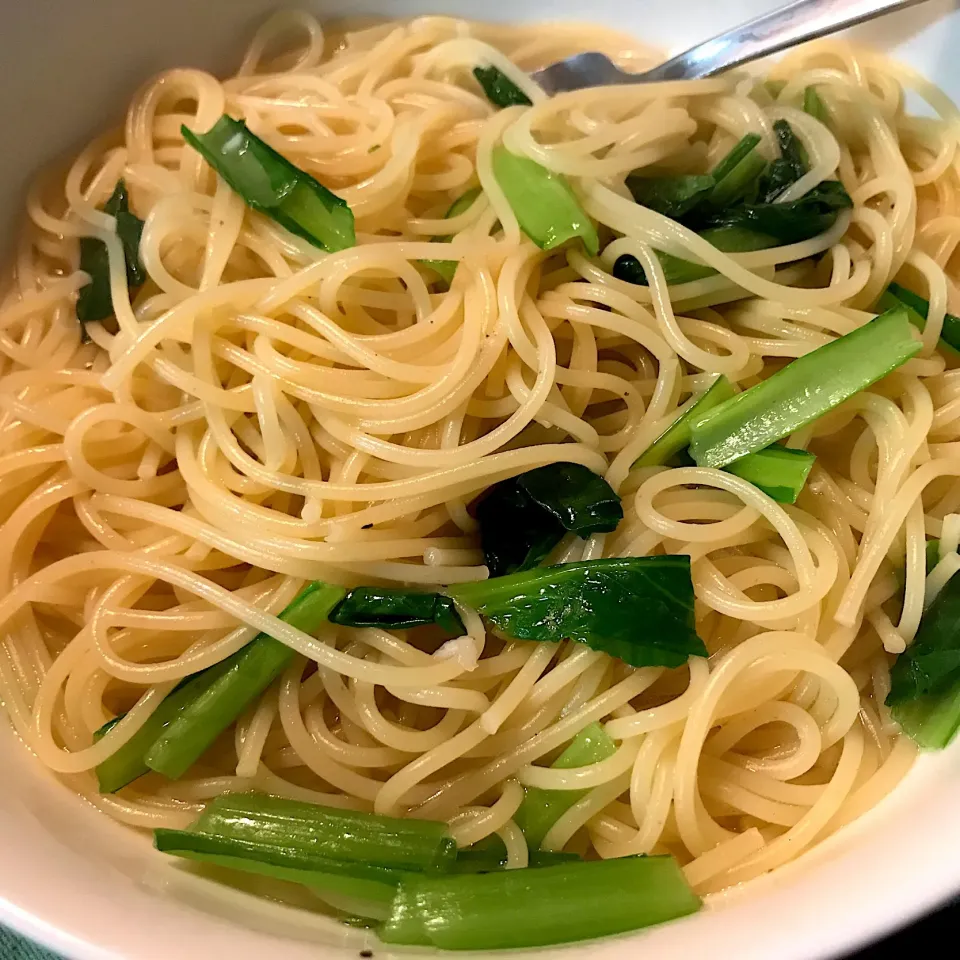 アサリとムール貝の酒蒸しのスープでパスタ|純さん