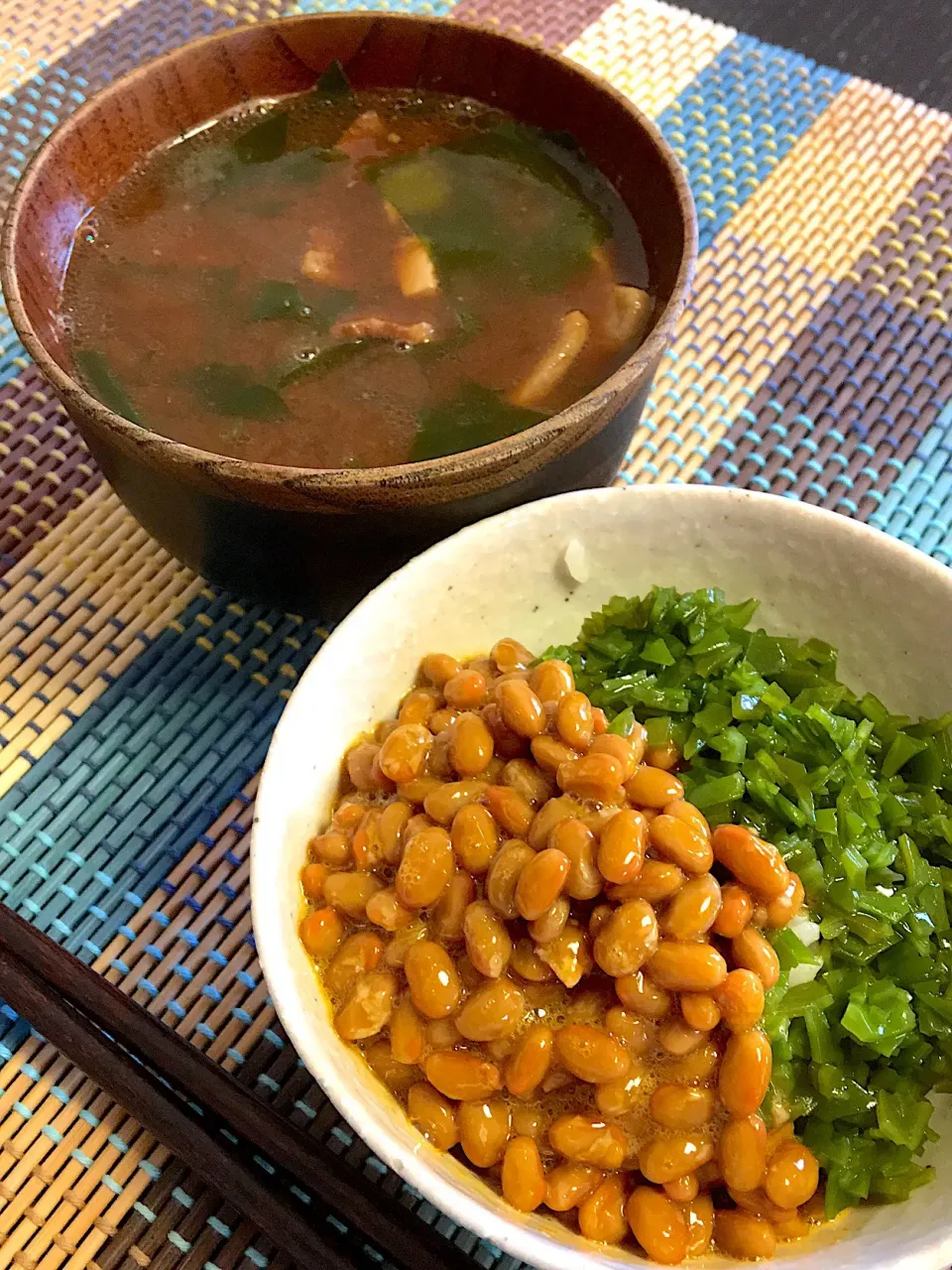 Snapdishの料理写真:ガク魁‼︎男飯さんの料理 めかぶ納豆TKG|かおりちんばぁさん