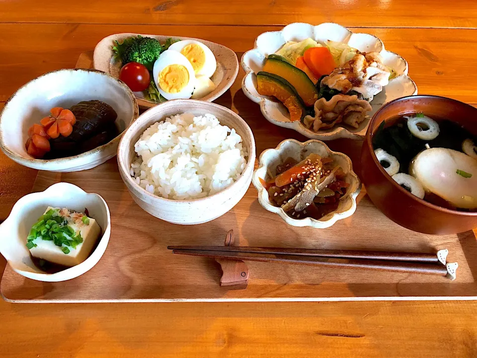 野菜いため
たまごサラダ
茄子の煮物
きんぴら|sizukoteさん