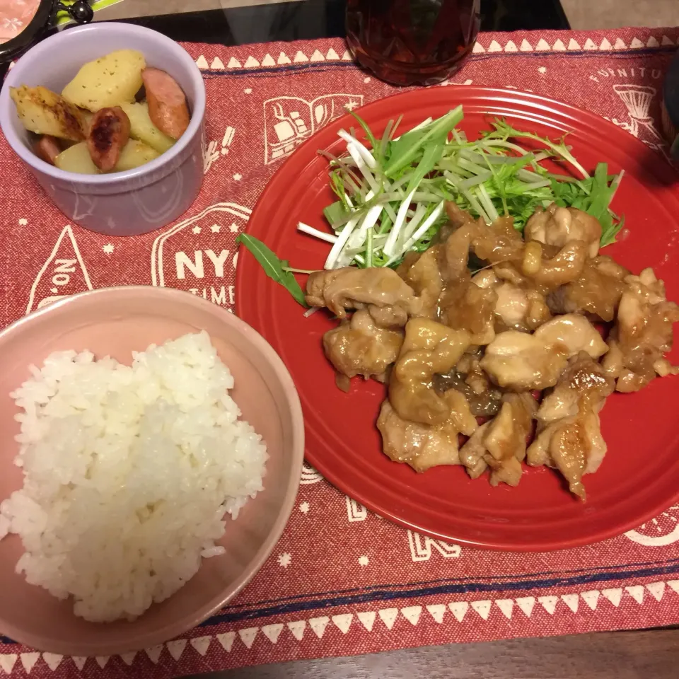 3.13夕飯 鳥の照り焼き|ピカさん