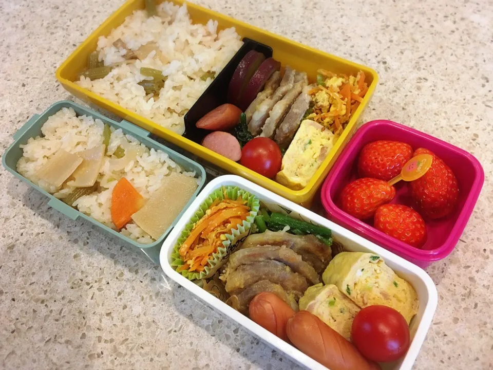 Snapdishの料理写真:3/14 パパ弁♪とＪＣ弁当♡|ikukoさん