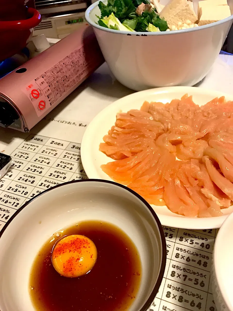 咲きちゃんさんの料理 鶏しゃぶ🐔黄身ぽんダレで|ちゃーさん