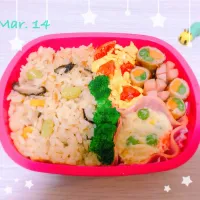 Snapdishの料理写真:炊き込みご飯弁当|さやさん