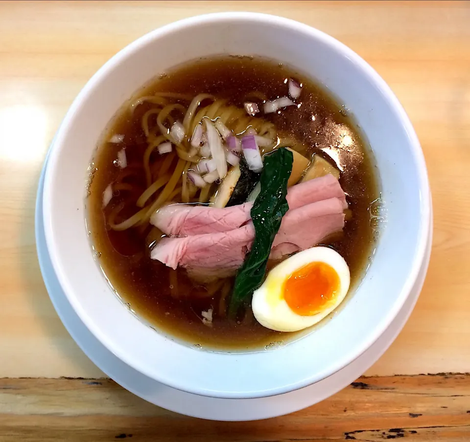 ガチ麺道場さんで、鶏と魚の醤油そば♡|いく❤️さん