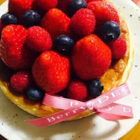 Snapdishの料理写真:🌸お誕生日チーズケーキ🎁|アイさん