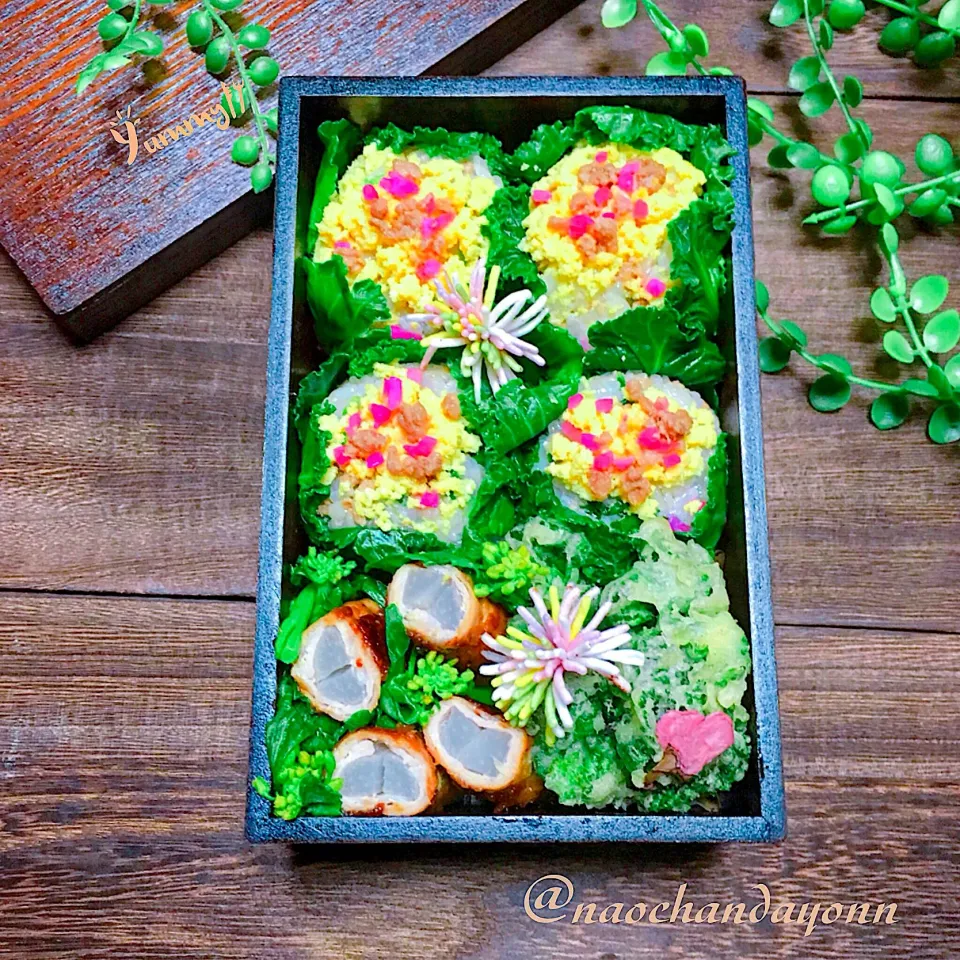 Snapdishの料理写真:今日のJKお弁当🍱
菜の花畑弁当🌼|naochandayonnさん