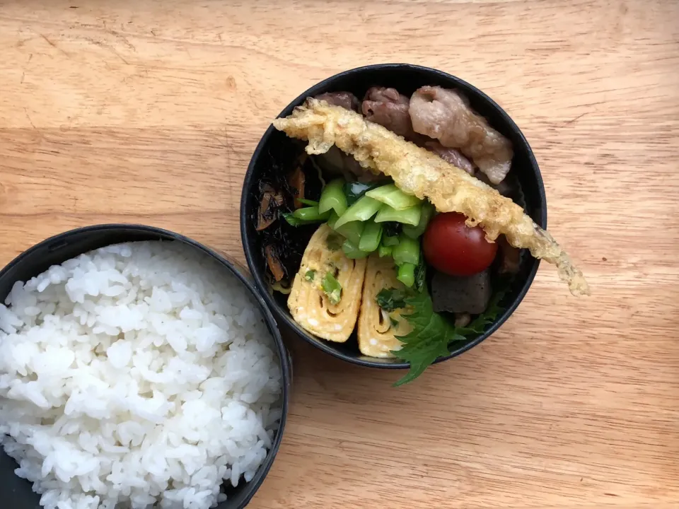 豚と小松菜のオイスター炒め 弁当|弁当 備忘録さん