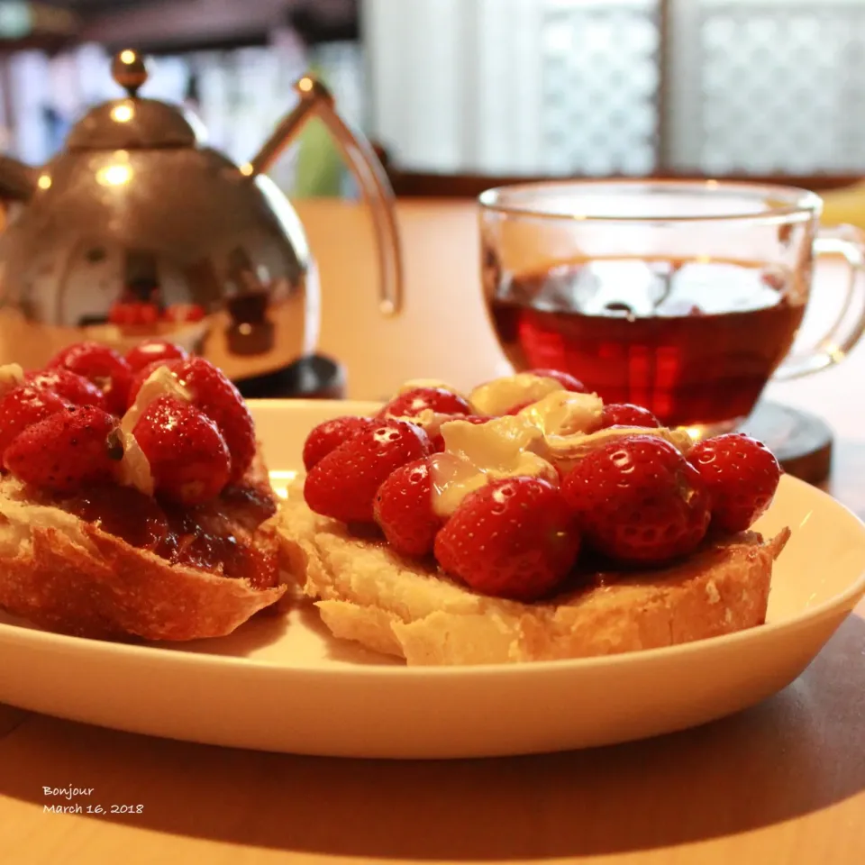 苺のチーズトースト🍓🧀|yasuko murakamiさん